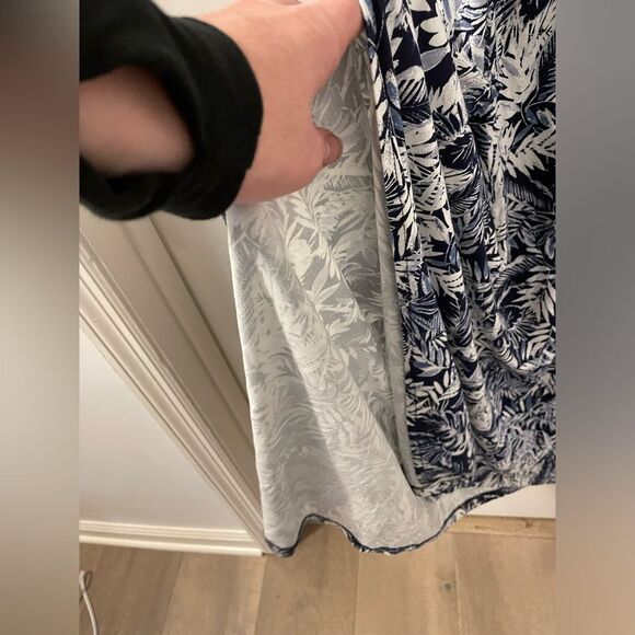 NWT Chico’s Tropical Mix Brandi Maxi Dress Braided Belted Stretch Sz 3 - Picture 8 of 10